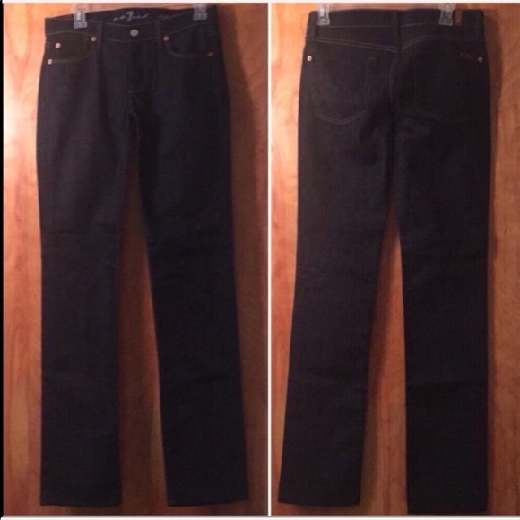 NWOT 7 for all Mankind Straight Leg Jeans Rinse 27 - Picture 1 of 4